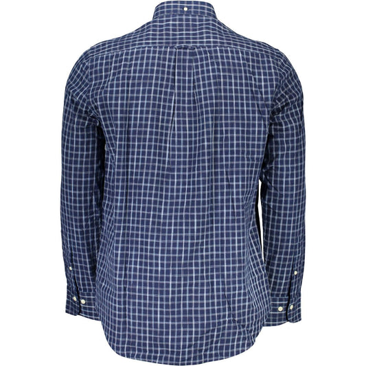 Gant | Elegant Blue Organic Cotton Shirt for Men| McRichard Designer Brands   