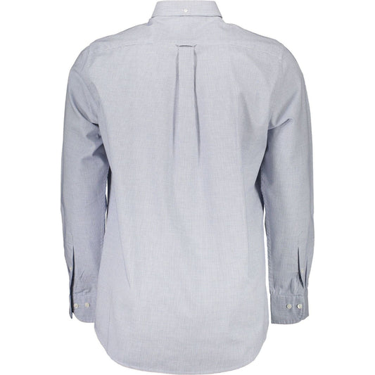 Gant Elegant Organic Cotton Blend Blue Shirt elegant-organic-cotton-blend-blue-shirt