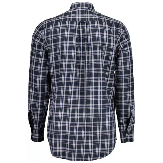 Gant | Chic Regular Fit Long Sleeve Blue Shirt| McRichard Designer Brands   