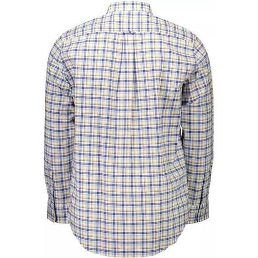 Gant | Elegant Long-Sleeved Yellow Cotton Shirt| McRichard Designer Brands   