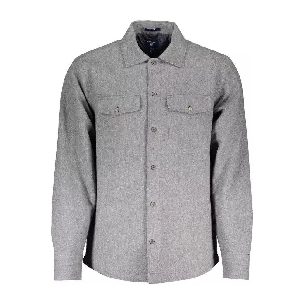 Gant Elegant Gray Cotton Long-Sleeved Men's Shirt elegant-gray-cotton-long-sleeved-mens-shirt