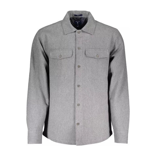 Gant Elegant Gray Cotton Long-Sleeved Men's Shirt elegant-gray-cotton-long-sleeved-mens-shirt