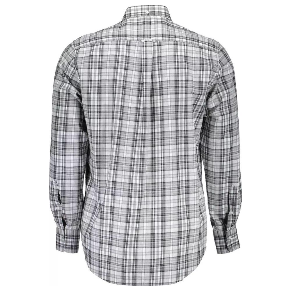 Gant Elegant Gray Cotton Long Sleeve Men's Shirt elegant-gray-cotton-long-sleeve-mens-shirt