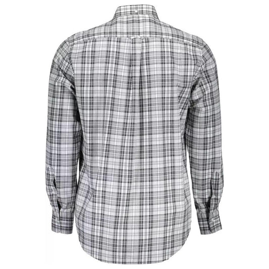 GantElegant Gray Cotton Long Sleeve Men's ShirtMcRichard Designer Brands£89.00