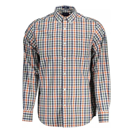 Gant | Elegant Green Button-Down Men's Shirt| McRichard Designer Brands   