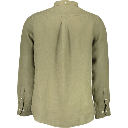 Gant | Summer Green Linen Short Sleeve Shirt| McRichard Designer Brands   