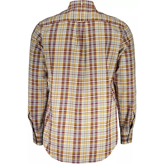 Gant | Elegant Purple Cotton Button-Down Shirt| McRichard Designer Brands   