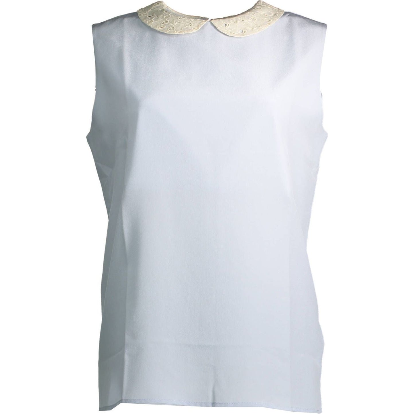 Elegant Silk Tank with Removable Collar