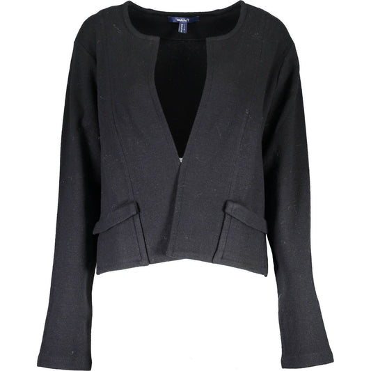 Gant | Elegant Long Sleeve Black Cardigan| McRichard Designer Brands   