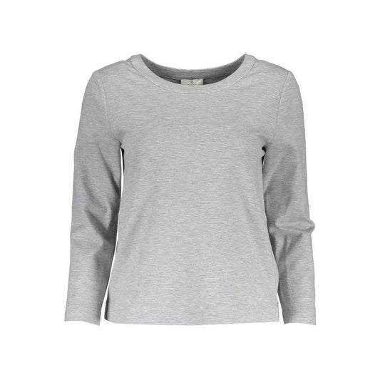 Gant Chic Gray Side-Zip Sweatshirt with Elastane Blend chic-gray-side-zip-sweatshirt-with-elastane-blend