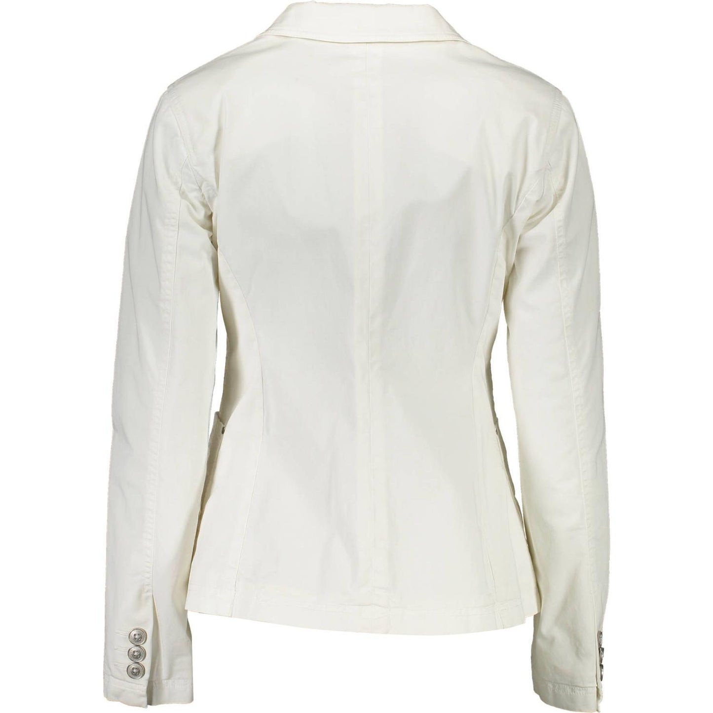 Gant Elegant White Cotton Classic Jacket elegant-white-cotton-classic-jacket