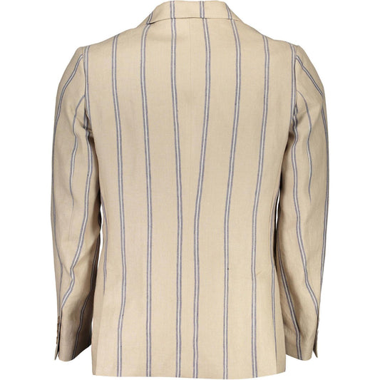 Gant Classic Linen Single-Breast Beige Jacket classic-linen-single-breast-beige-jacket