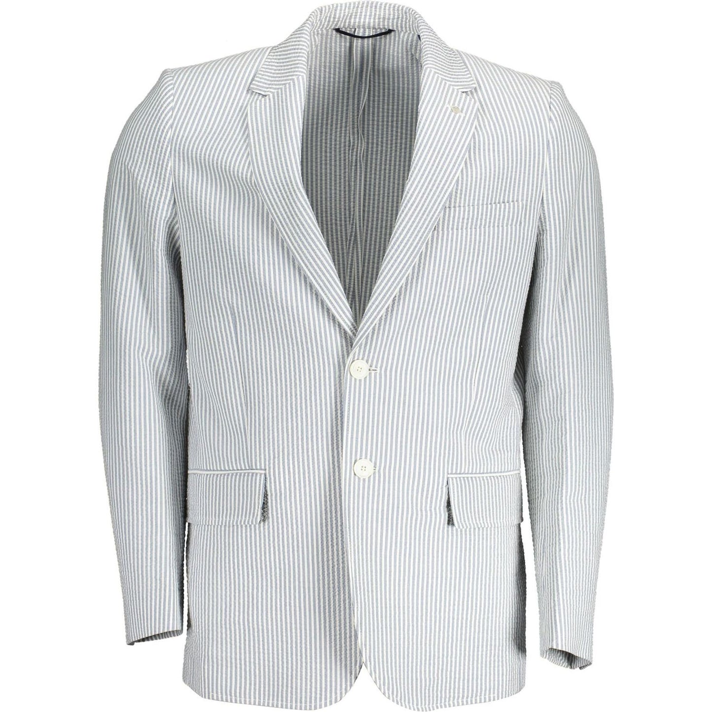 Gant Elegant White Long Sleeve Classic Jacket white-cotton-jacket