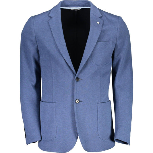 Gant | Blue Cotton Jacket| McRichard Designer Brands   