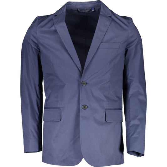 Gant Elegant Cotton Blend Classic Jacket blue-cotton-jacket-23