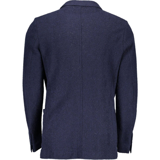 Gant Elegant Long Sleeve Wool-Blend Jacket blue-wool-jacket-8