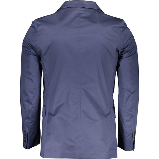 Gant | Blue Cotton Jacket| McRichard Designer Brands   