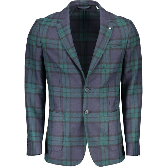 Gant | Timeless Green Wool-Blend Long Sleeve Jacket| McRichard Designer Brands   