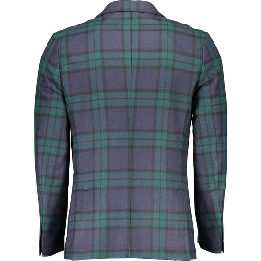 Gant | Timeless Green Wool-Blend Long Sleeve Jacket| McRichard Designer Brands   