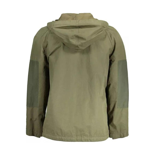 Gant | Elegant Green Cotton Blend Hooded Jacket| McRichard Designer Brands   