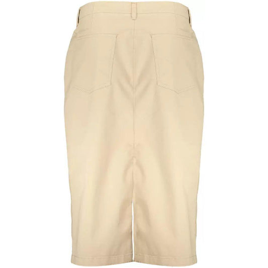 Gant Chic Beige Longuette Skirt with Classic Button Detail chic-beige-longuette-skirt-with-classic-button-detail