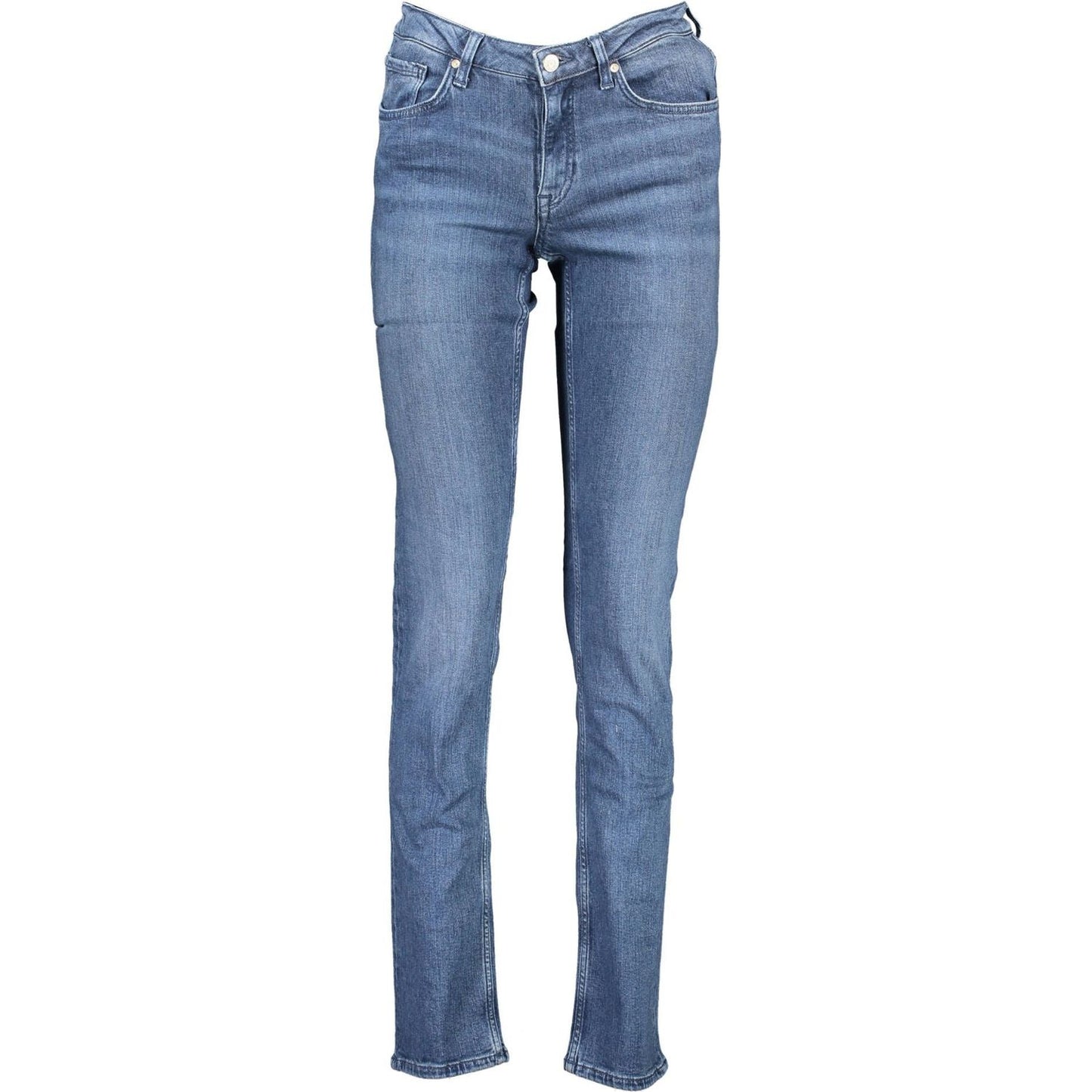 Gant | Chic Faded Blue Button-Zip Jeans| McRichard Designer Brands   