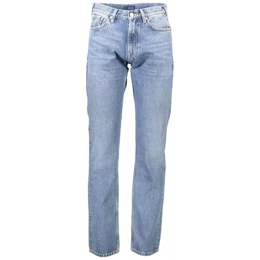 Gant | Light Blue Cotton Classic 5-Pocket Jeans| McRichard Designer Brands   