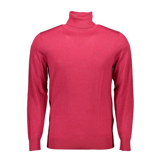 Gant | Elegant Pink Turtleneck Sweater in Pure Wool| McRichard Designer Brands   