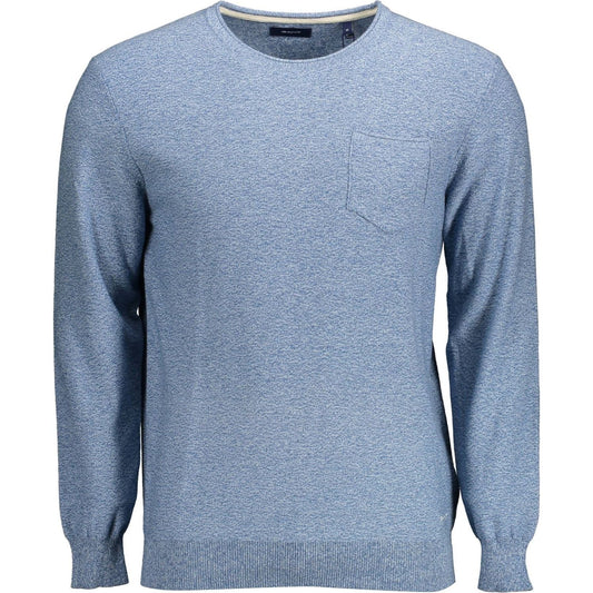 Elegant Light Blue Crew-Neck Sweater