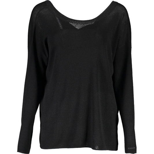 Gant Elegant Woolen Long-Sleeve Sweater black-wool-sweater-19