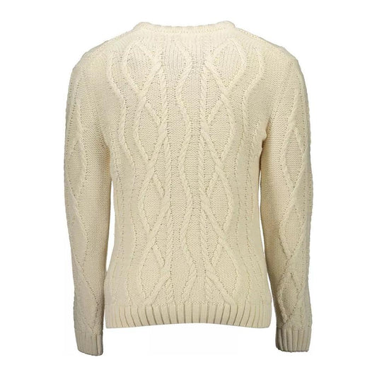 Gant | Elegant White Wool-Blend Sweater for Men| McRichard Designer Brands   