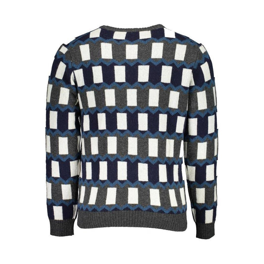 Gant | Chic Blue Wool-Blend Crew Neck Sweater| McRichard Designer Brands   
