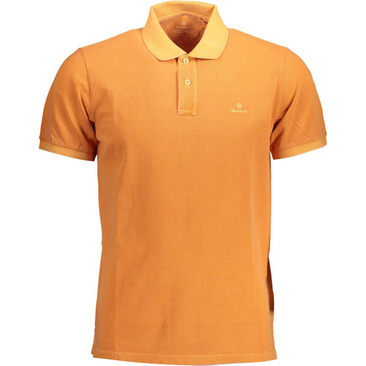 Elegant Short-Sleeved Orange Polo Shirt
