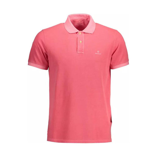 Gant | Chic Pink Cotton Polo with Contrasting Details| McRichard Designer Brands   