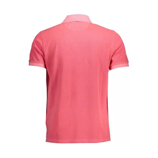 Gant Chic Pink Cotton Polo with Contrasting Details chic-pink-cotton-polo-with-contrasting-details