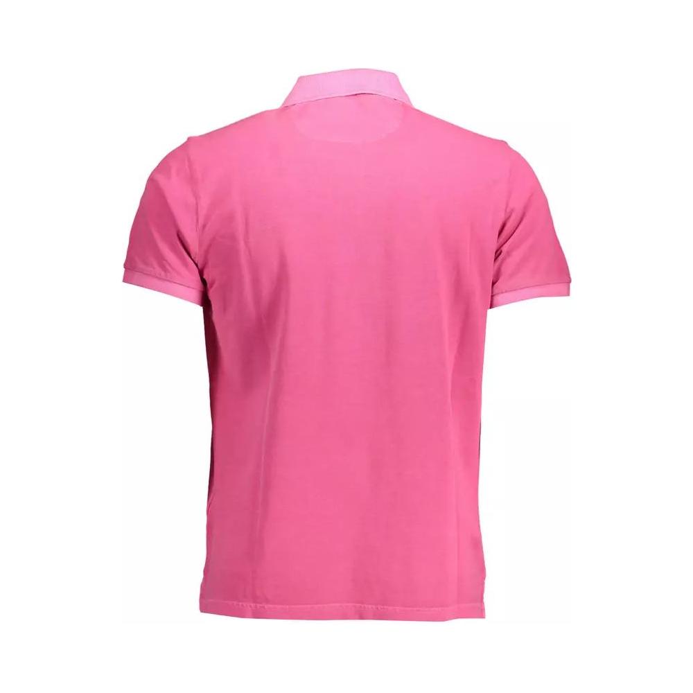 Gant Elegant Pink Cotton Polo with Contrasting Details elegant-pink-cotton-polo-with-contrasting-details