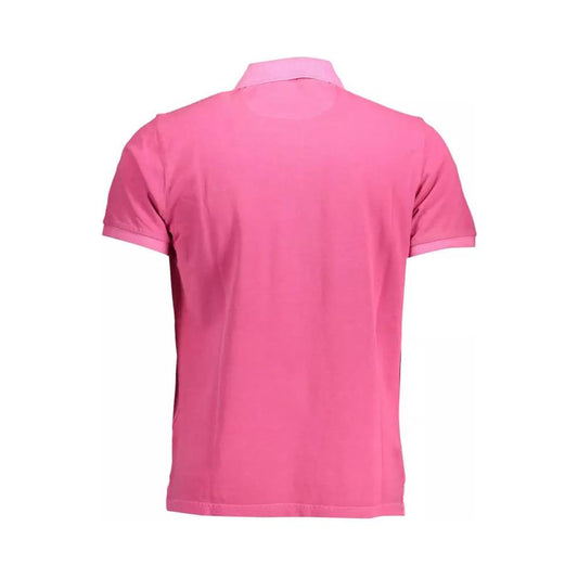 Gant | Elegant Pink Cotton Polo with Contrasting Details| McRichard Designer Brands   