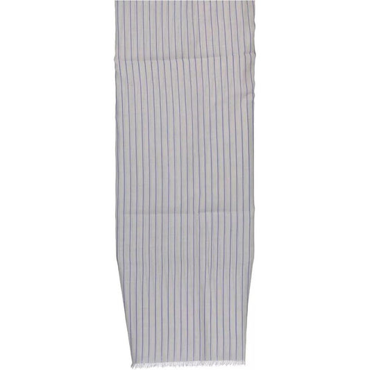 Gant Elegant White Cotton Scarf with Logo Detail elegant-white-cotton-scarf-with-logo-detail