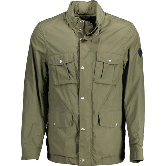 Gant Sleek Green Trench Coat with Concealed Hood sleek-green-trench-coat-with-concealed-hood