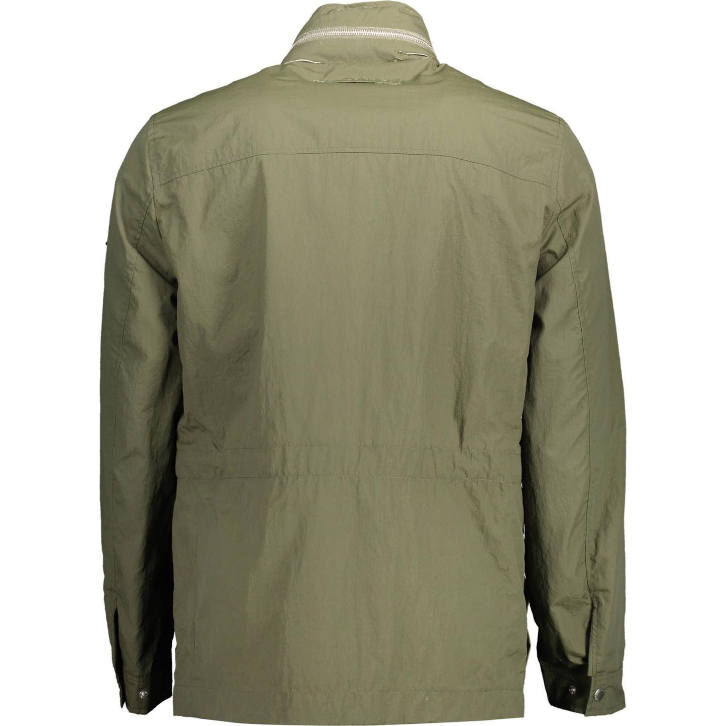 Gant | Sleek Green Trench Coat with Concealed Hood| McRichard Designer Brands   