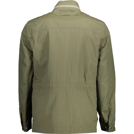 Gant Sleek Green Trench Coat with Concealed Hood sleek-green-trench-coat-with-concealed-hood