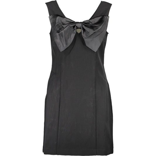 Guess Jeans Elegant Sleeveless Contrast Detail Dress black-polyester-dress-2