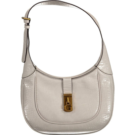 Guess Jeans Chic Gray Shoulder Bag with Contrasting Details chic-gray-shoulder-bag-with-contrasting-details