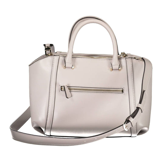 Elegant Gray Handbag with Contrasting Accents