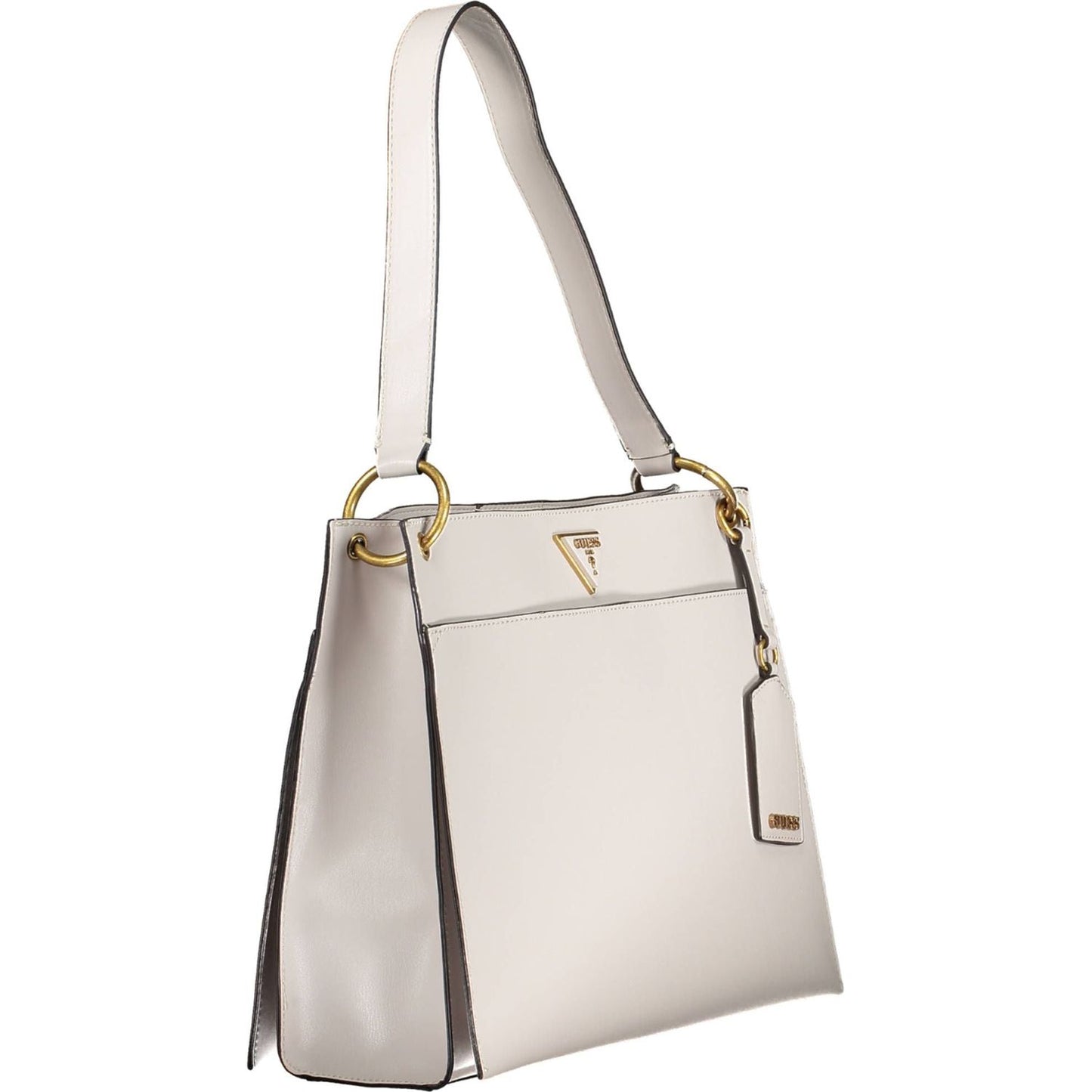 Guess Jeans Chic Gray Shoulder Bag with Contrasting Details chic-gray-shoulder-bag-with-contrasting-details-1