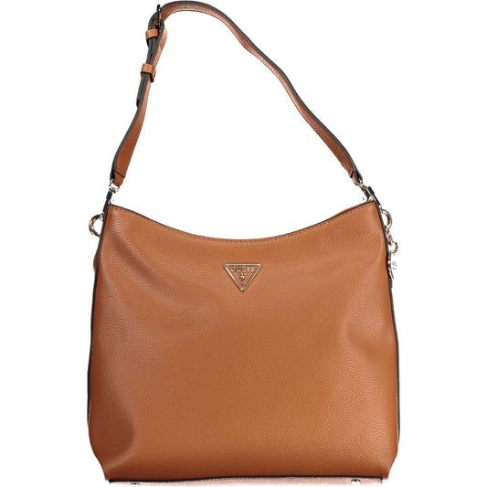 Guess Jeans Chic Brown Shoulder Bag with Logo Detail chic-brown-shoulder-bag-with-logo-detail