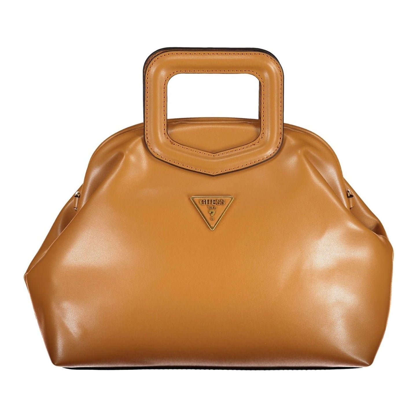 Guess Jeans Chic Brown Polyurethane Handbag with Logo chic-brown-polyurethane-handbag-with-logo