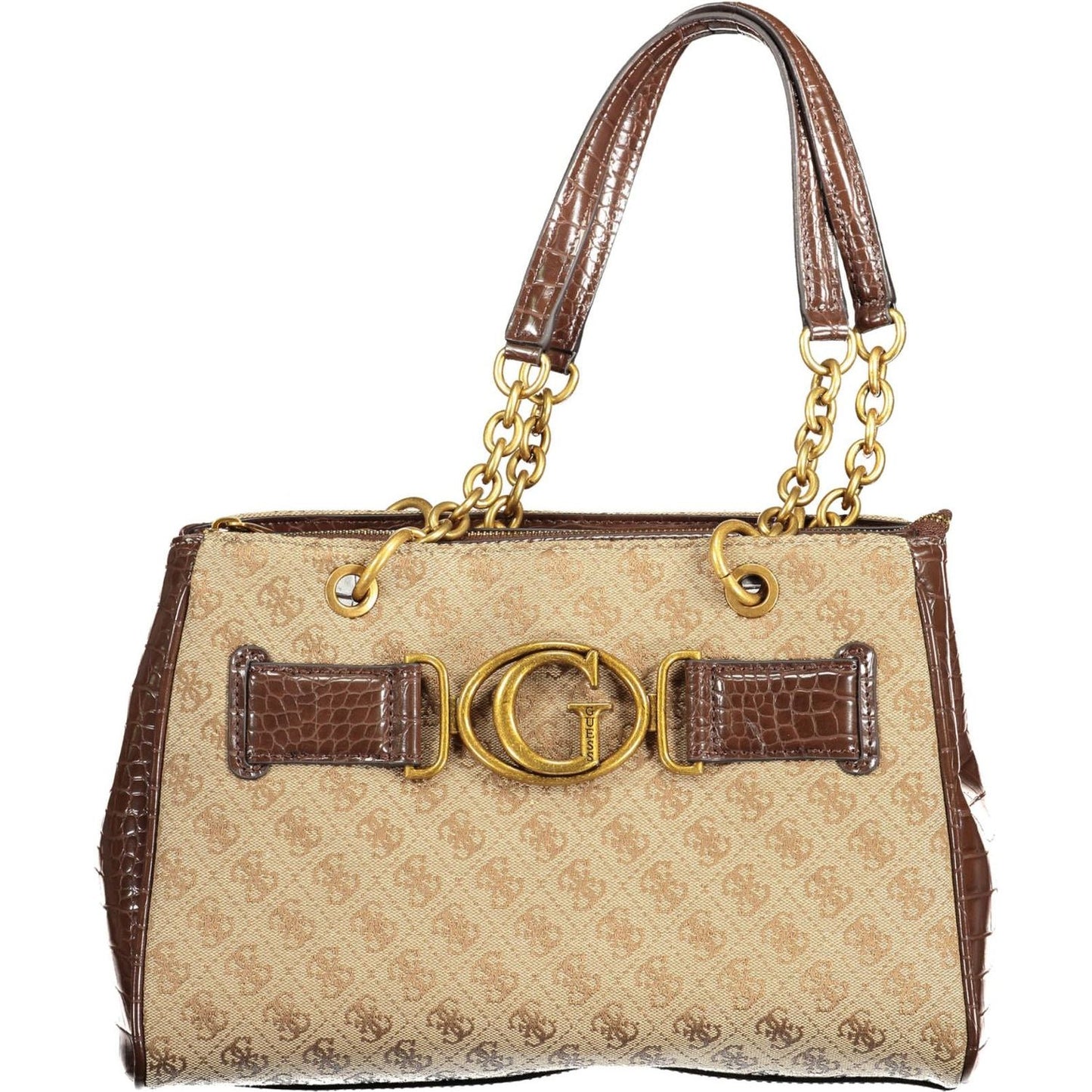 Guess Jeans Chic Brown Chain-Handle Shoulder Bag chic-brown-chain-handle-shoulder-bag