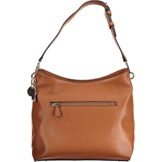 Guess Jeans Chic Brown Shoulder Bag with Logo Detail chic-brown-shoulder-bag-with-logo-detail