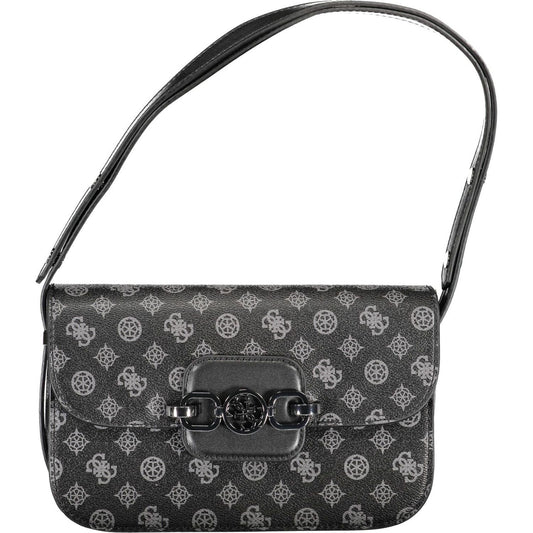 Guess Jeans Chic Black Triple Compartment Shoulder Bag chic-black-triple-compartment-shoulder-bag